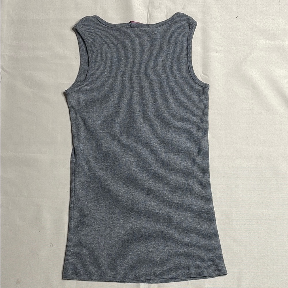 GRUMPY & GORGEOUS Gray Sleeveless Top with Pink and Black Accents - Picture 8 of 8